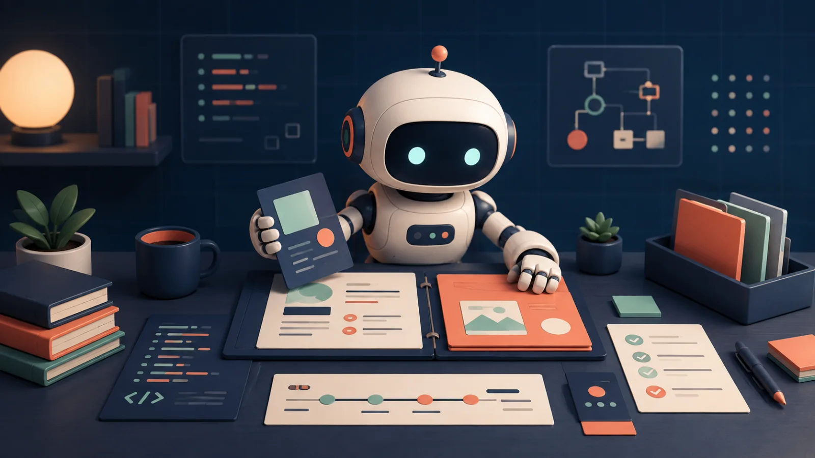 案件経験と応募書類を整理するロボットエンジニア