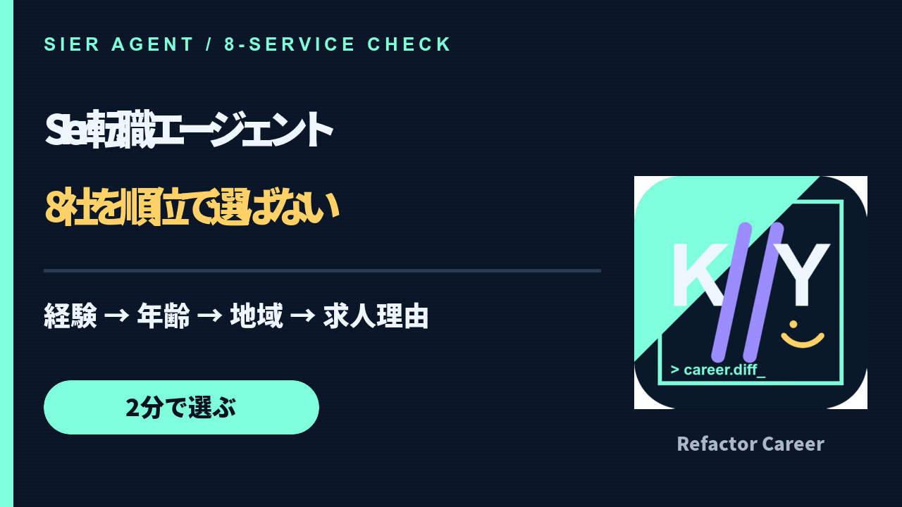 SIer転職エージェントの選び方｜経験・年齢・勤務地で8社比較の動画サムネイル